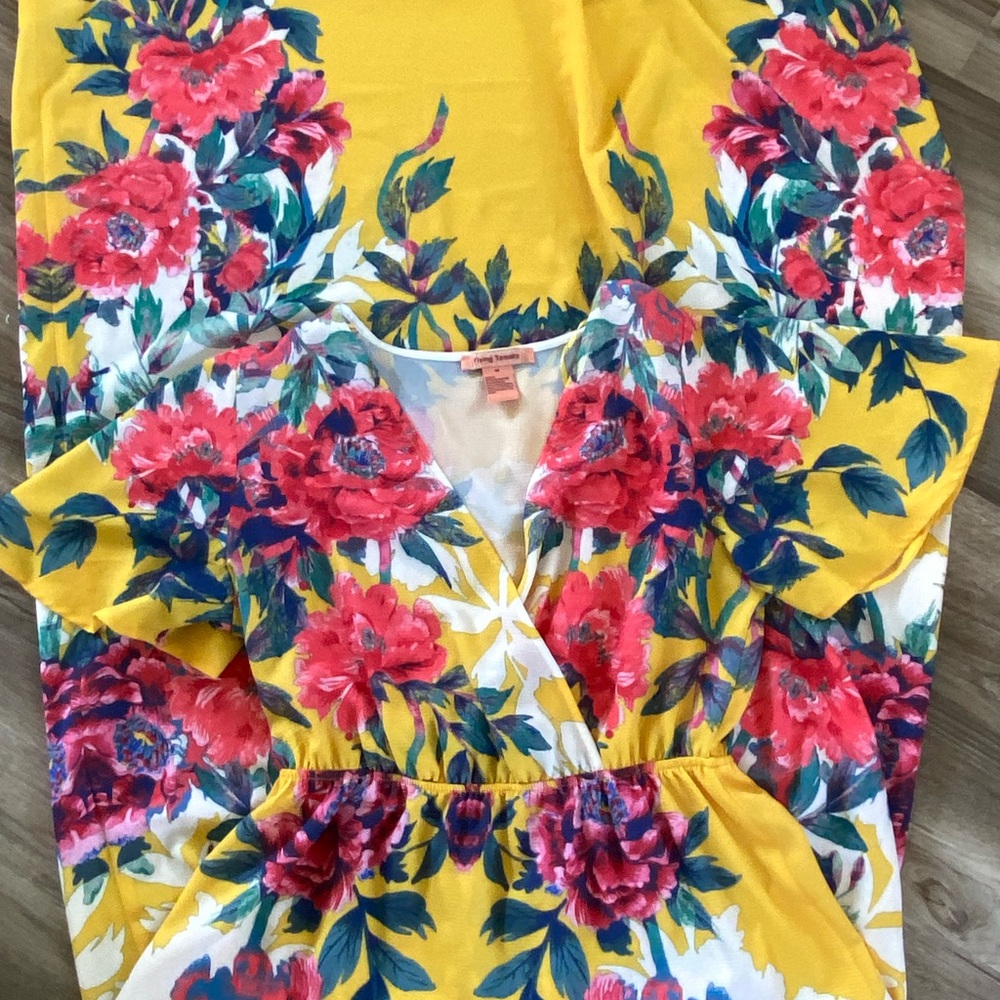 Flying Tomato Yellow Floral Maxi Dress